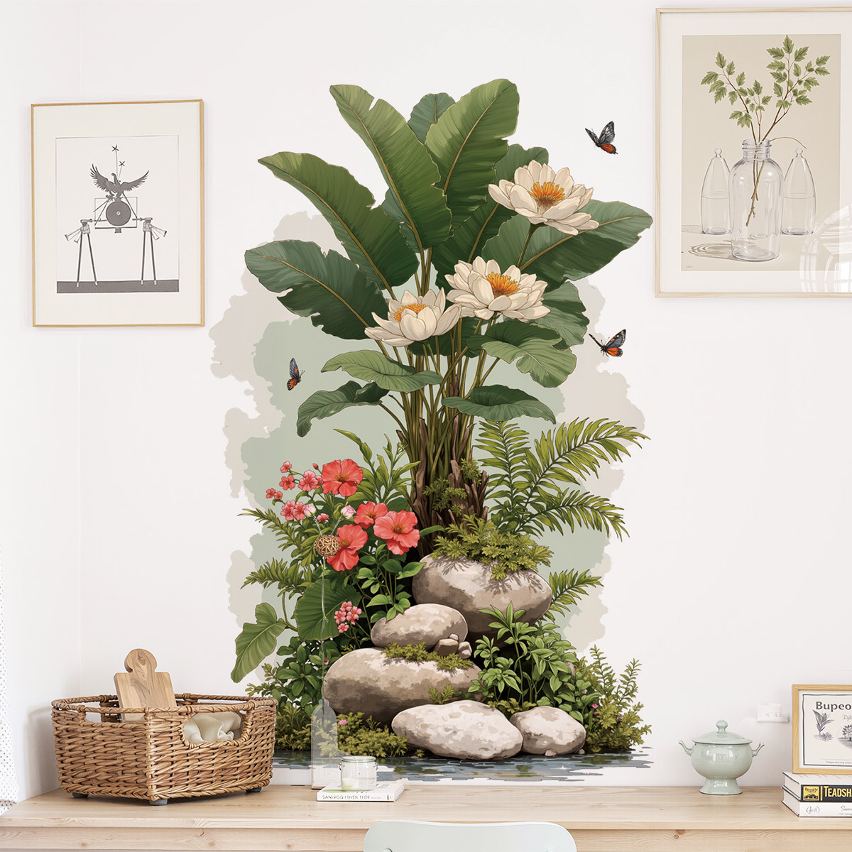 Sustainable Living Eco Friendly - Autocollant mural plante verte de grande