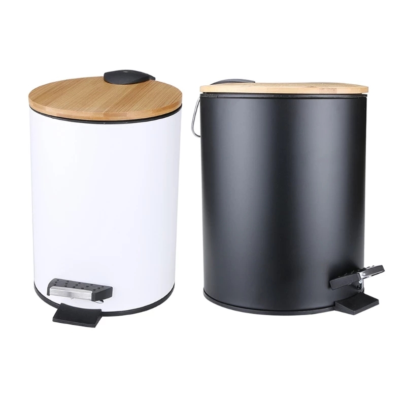 Sustainable Living Eco Friendly - Poubelle à couvercle basculant en bois